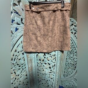 Haute Monde Brown Snake Print Skirt